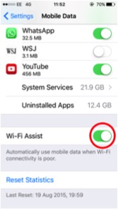 iPhone wi-fi assist