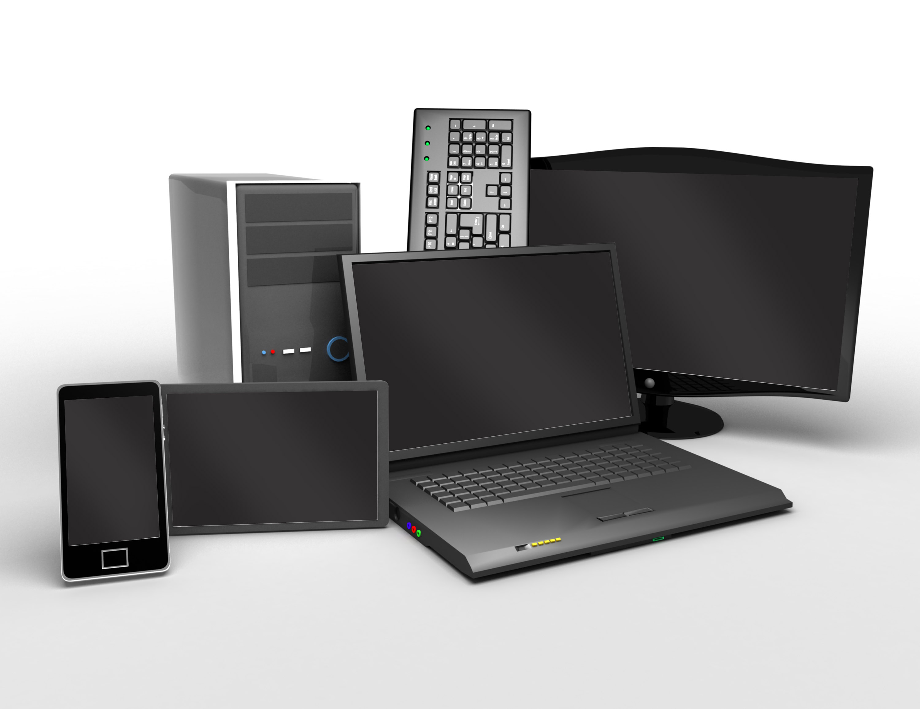 3d electronics concept. concept of electronic sales